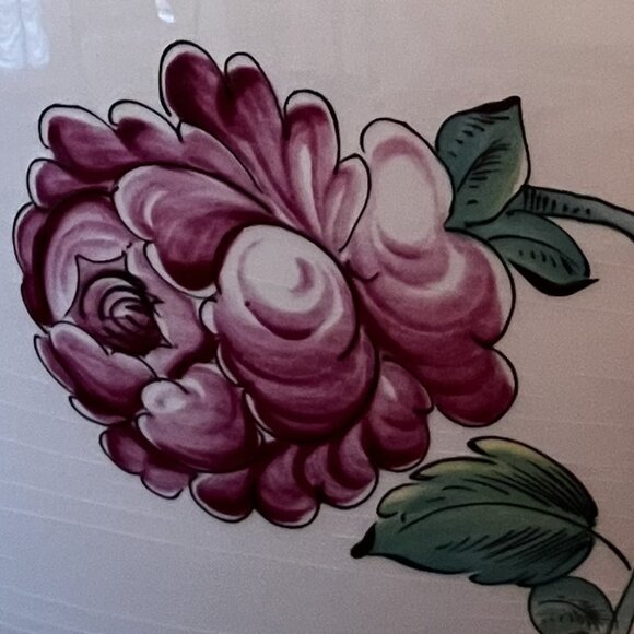 🌺Vintage Tiffany Strasbourg Flowers Large Porcelain Bowl - Picture 2 of 8